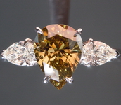 SOLD.....Chameleon Diamond Ring: 1.28ct Fancy Dark Grey-Greenish Yellow COLOR CHANGE GIA R4577