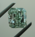Green Diamond: 1.45ct Natural Fancy Grayish Green Radiant Diamond R4581