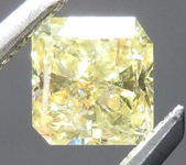 SOLD.....Yellow Radiant Cut Diamond: .45ct Fancy Intense Yellow I1 Radiant Cut Bargain Beauty R4623