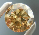 SOLD....Yellow Brown Diamond: .41ct Fancy Yellow Brown VS2 Round Brilliant Coppery Color R4619