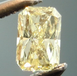 SOLD...Loose Yellow Diamond: .19ct Fancy Light Yellow VS1 Radiant Cut Lovely Stone R4839