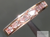 SOLD... sPink Diamond Ring: .43cts Fancy Light Pink Pear Shape Channel Set Diamond Band R4876