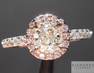 SOLD...Colorless Diamond Ring: .62ct J SI1 Cushion Cut GIA Halo Ring R4916