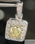 SOLD....Yellow Diamond Pendant: .60ct Fancy Yellow VS2 Radiant Cut GIA Halo Pendant R4588
