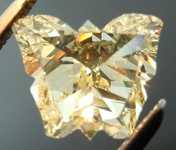 SOLD....Loose Yellow Diamond: .68ct Y-Z VS1 Butterfly Rose Cut GIA Cool Stone R4937