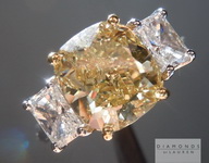 SOLD.......3.01ct Fancy Brownish Yellow SI2 Cushion Cut Diamond Ring GIA R5262