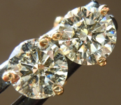 SOLD.....Diamond Earrings: 1.16cts O-P VS1 Round Brilliant Diamond Martini Stud Earrings R4984