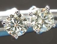 SOLD...Diamond Earrings: .44cts M VS1 Round Brilliant Diamond Stud Earring R4017