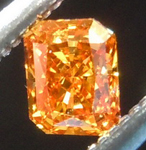 SOLD...Loose Orange Diamond: .17ct Fancy Deep Yellowish Orange VS2 Radiant Cut GIA Amazing Color R5637