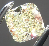 SOLD...Loose Yellow Diamond: .51ct Y-Z VS1 Cushion Cut GIA Perfect Square R5645