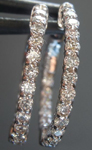 SOLD......Colorless Diamond Earrings: .78cts E-F VS Round Brilliant Diamond Hoop Earrings R5736