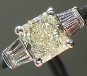 SOLD...Yellow Diamond Ring: 1.21ct N VS1 Radiant Cut GIA Trade Up Special R1954