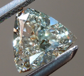 SOLD........Loose Green Diamond: .52ct Fancy Gray-Green I1 Trilliant GIA Cool Stone R6044