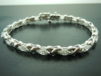 4.02ctw G-H VS2-SI1 Marquise Diamond Bracelet R6182