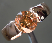 SOLD...Brown Diamond Ring: 2.35ct Fancy Deep Orangy Brown I1 Round Brilliant Gent's Diamond Ring R6199