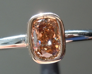 SOLD...Brown Diamond Ring: .42ct Fancy Yellowish Brown SI1 Cushion Cut Diamond Ring R6377