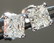 SOLD....Diamond Earrings: .53ctw H VS2-SI1 Original Radiant Cut Diamond Stud Earrings R6223