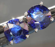 SOLD...Sapphire Earrings: 2.00cts Blue Round Brilliant Sapphire Earrings R6653