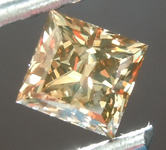 0.48ct Dark Yellowish Brown VS1 Princess Cut Diamond R6837