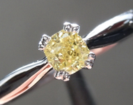 .31ct Fancy Yellow SI2 Cushion Cut Diamond Ring R6970
