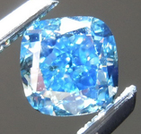 SOLD....Loose Blue Diamond: .50ct Fancy Vivid Blue-Green SI2 Cushion Modified Brilliant Diamond GIA R7203