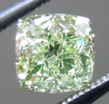 Loose Green Diamond: .71ct Fancy Intense Yellow Green SI1 Cushion Modified Brilliant Diamond GIA R7214
