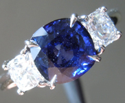 SOLD......SPECIAL!!!!1.95ct Blue Cushion Cut Sapphire Ring R7166