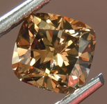 SOLD...Loose Brown Diamond: 1.03ct Fancy Deep Orange Brown I1 Cushion Cut Diamond R7496