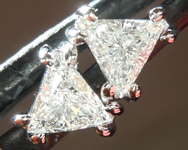 SOLD...Colorless Diamond Earrings: .40ctw F-G VS Trilliant Diamond Earrings R7271