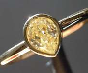 0.54ct Light Greenish Yellow VS2 Pear Shape Diamond Ring R7395