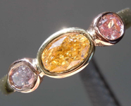 0.59ctw Natural Orange and Pink Diamond Ring R7745
