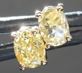 SOLD.....87ctw Yellow Oval Diamond Earrings R8059