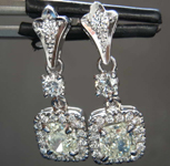 1.52cts W-X VS2 Cushion Cut Diamond Earrings R8210