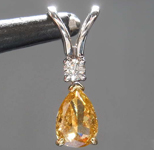 0.26ct Brownish Yellow Pear Shape Diamond Necklace R8060