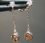 0.47ctw Brown and Pink Diamond Earrings R8668