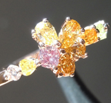 SOLD...0.72ctw Fancy Color Mix Shape Diamond Ring R8516