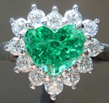 SOLD....1.25ct Heart Shape Emerald Ring R8699