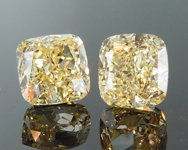 SOLD....2.06ct Yellow VS2 Cushion Cut Diamond Earrings R8944