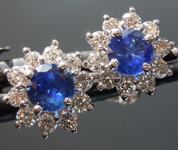 0.51cts Blue Round Brilliant Sapphire Earrings R9005