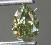 SOLD.....0.68ct Green Chameleon VS2 Pear Shape Diamond R9319