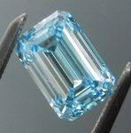 1.01ct Blue VS1 Emerald Cut Lab Created Diamond TEST
