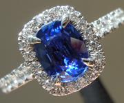 SOLD....1.11ct Blue Oval Shape Sapphire Ring R9650