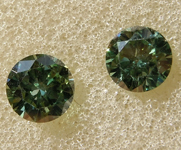 SOLD... 0.68ctw Green SI1 Lab Grown Diamond Earrings R9798