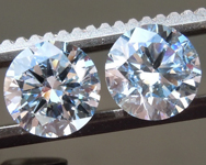 SOLD....2.10ctw Blue Round Brilliant Lab Grown Diamond Earrings R9830