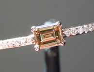 0.31ct Brown Emerald Cut Diamond Ring R9912