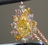 0.38ct Intense Yellow Pear Shape Diamond Pendant R9963