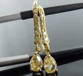 SOLD...0.79cts Yellow Pear Shape Diamond Rings R9948