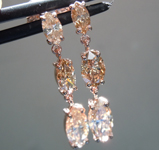 SOLD....3.50ctw Brown Marquise Diamond Earrings R9970