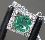 0.35ct Emerald Cut Emerald Pendant R10034
