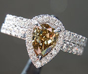 0.70ct Brown Pear Shape Diamond Ring Set R10211